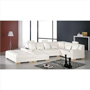 Genuine Leather Upholstery Sectional Extension