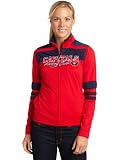 NHL Women's Washington Capitals Striped Track Jacket (Red, Large)