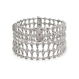 Eve's Addiction Elegant Five Row Cubic Zirconia Glam Bracelet