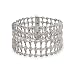 Eve's Addiction Elegant Five Row Cubic Zirconia Glam Bracelet
