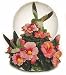 Charming Hummingbird Water Globe / Snow Dome with Hibiscus Flowers and 18 Note Musical Movement Image