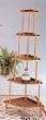 Oak 5-Tier Wooden Corner Rack