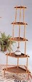 Oak 5-Tier Wooden Corner Rack