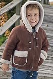 Review   / Kid's Hooded Shearling with Pocket Trim