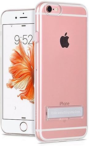 iPhone 6 6S Case, HCcolo Crystal Clear Case with Metal Kickstand, Slim Fit Clear PC + TPU Bumper Armor ALL AROUND Protection Hybrid case for Apple iPhone 6S &amp; iPhone 6