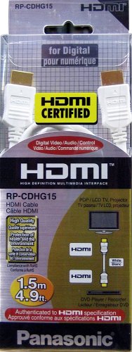 Panasonic RP-CDHG15 High Speed HDMI Cable - 4.9ft (White)