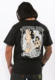 Lucky 13 Exclusive Tattoo Ladies T Shirt Busty Pin Ups Tattooing Shirt Medium - 4XL