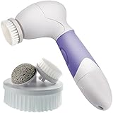 Spin for Perfect Skin - Skin Cleansing Face and Body Brush, Microdermabrasion Exfoliator System - Purple