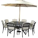 8 Seat Eclipse 180 Oval Garden Patio Furniture Set