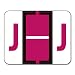 Smead Color-Coded Alphabetic Label, J Roll, Red, 1 Roll (67080)
