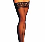 ITA-MED Graduated Compression Thigh Highs with Lace Top and Silicone Band, Sheer (20-30 mmHg)