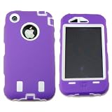 KingCase iPhone 3G & 3GS * Warrior Case * (Purple & White) 8GB, 16GB, 32GB - The ULTIMATE Protector