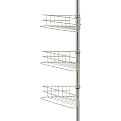 Tension Rod with 3 Baskets - Chrome