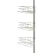 Tension Rod with 3 Baskets - Chrome