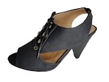Andres Machado Women's BLACK Bootie Sandals