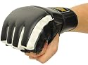 Deluxe PU FreeFight MMA Handschuhe "Freedom" schwarz / wei&szlig;