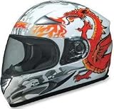 AFX FX-90 Dragon Full Face Motorcycle Helmet White Medium 0101-3393