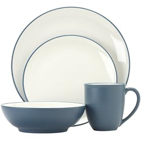 Noritake Colorwave Blue 16-Piece Dinnerware Set, Service for 4 by Noritake