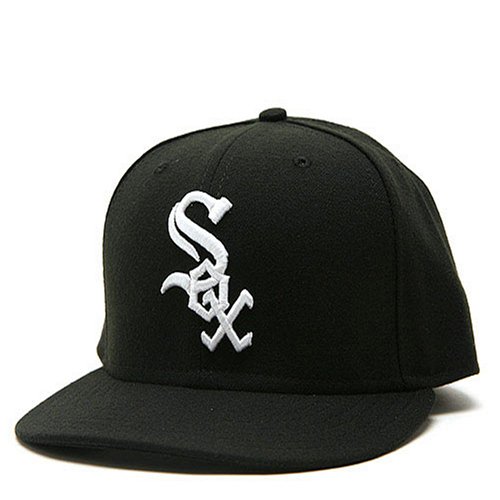 NEW BLACK CHICAGO WHITE SOX MLB NEW ERA 59 FIFTY FITTED HAT CAP BASEBALL SIZE 7 5/8
