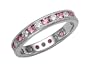 1.45 cttw Karina B(tm) Genuine Pink Sapphire Eternity Band - Platinum, 18kt White or Yellow Gold