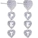 PENTHOUSE Sterling Silver Hollow Heart PET Earrings