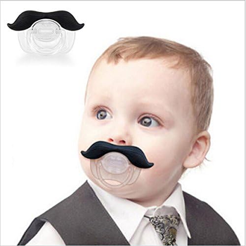 funny lovely baby pacifier with mustache