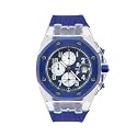 Alexander & Paul Polycarbonate Chronograph Watch - Blue Dial Blue Bezel
