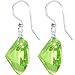 Handcrafted Austrian Crystal Peridot Avant-Garde Earrings MADE WITH SWAROVSKI ELEMENTS