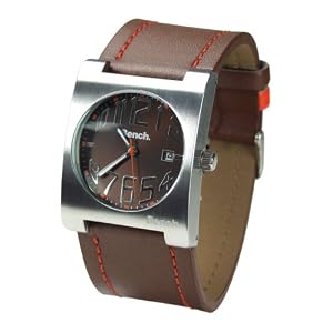 Bench BC0017BR Watch with Brown Leather Strap and Brown Coloured Dial