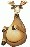 Cute Comical Moose Rubbing His Coin Bank Belly 8" (Great Gift Idea)