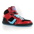 Osiris Nyc 83 Red Black Leather Mens Trainers