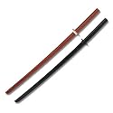 1 Black, 1 Natural Wooden Bokken Practice Training Daito Sword SET
