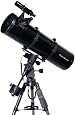 Black TwinStar 8" Reflector Telescope EQ Mount Fast f/4.9, Dual Axis Motor Drive