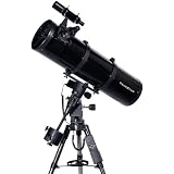 Black TwinStar 8 Reflector Telescope EQ Mount Fast f 4.9, Dual Axis Motor Drive by TwinStar