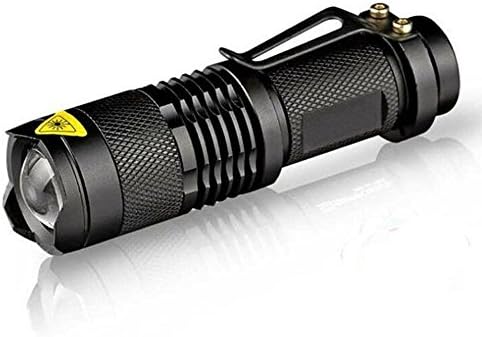 Nicequip TM Mini Cree Q5 LED Flashlight Torch Flashlight 7w Mini Cree LED Flashlight Torch Adjustable Focus Zoom Light Lamp Flashlight for Riding Camping Hiking Hunting &amp; Indoor Activities