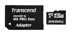 Transcend TS2GUSD-MS 2GB MicroSD Card with MS Pro Duo Adapter