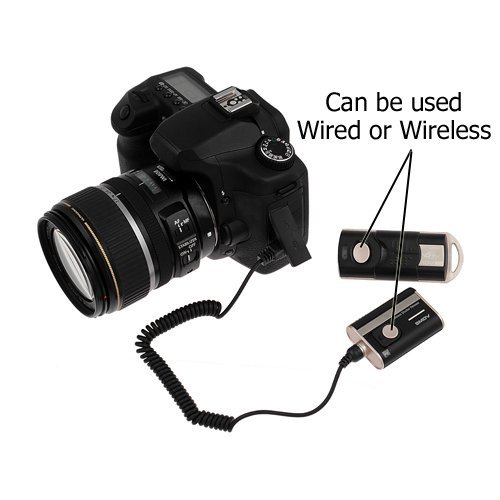 RF-905 Canon DSLR Wireless & Cable Shutter Release with E3 Type port for use with Canon EOS 1000D, 1100D, 300D, 350D, 400D, 450D, 500D, 550D, 600D, Digital Rebel XTi, XSi, T1i, T2i or Pentax ist D, DS, DL, K100D, K10D, K200D, K20D, K-30, K-7, K-5 - RFN-4