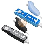 (Black / Blue) - Silicone Skin Soft Case for Nintendo Wii Remote Control /  ....
