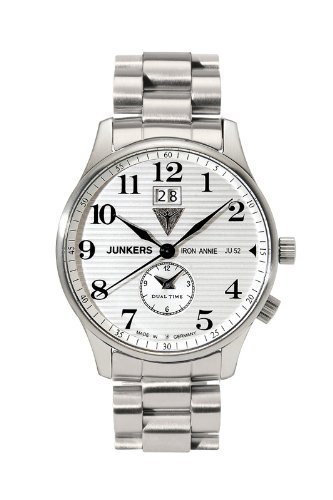 Junkers Herrenuhr 6640M-1 Dual Time, Serie Iron Annie JU52