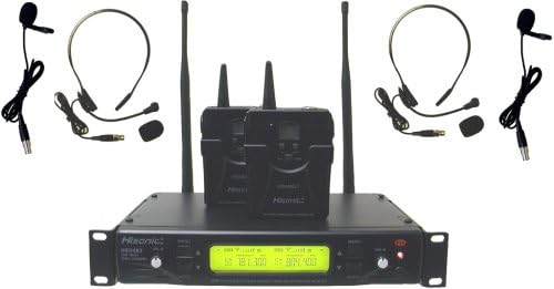 Hisonic HSU482L 48-Channel Dual UHF Wireless Headset Microphone System