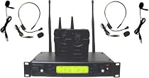 Hisonic 48-Channel Dual UHF Wireless Headset Microphone System, HSU-482L
