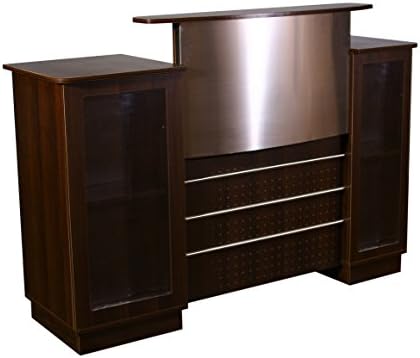 Mandy Salon Reception Desk Showcase - Chocolate