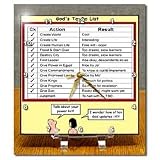 Athanasius - Gods To-Do List - 6x6 Desk Clock