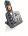 Philips SE7451B/02 Schnurloses DECT-Telefon mit SIM-Kartenleser, polyphonen Klingeltönen, Display- und Tastaturbeleuchtung, Anrufbeantworter und Farbdisplay