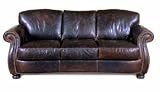 Leather Furniture Hamilton Leather 3 Piece Sofa Couch, Loveseat, and Recliner