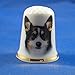 Porcelain China Collectable Thimble --- Welsh Corgi Dog