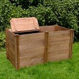 from The Recycle Works FSC Compact Twin Wooden Compost Bin (72x132x75cm)