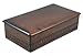 Espresso Stained Linden Wood Jewelry Keepsake Storage Box (Large) Wooden Box