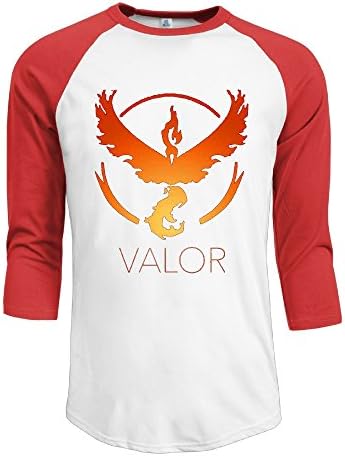 Men's Team Valor (Pokemon GO Inspired) - Red Vinyl Decal Half Sleeve Half Sleeve Printed T Shirts