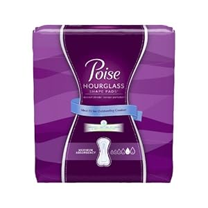 Poise Hourglass Pads, Maximum, 39 Count